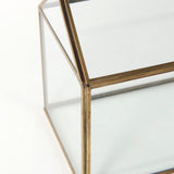 Chalet Gold Glass Terrarium Box