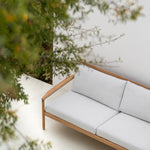 Jack Indoor / Outdoor Teak Loveseat Sofa, Off - White