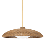 Hillside Rattan and Brass Pendant, Large