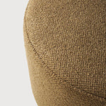 Barrow Round Upholstered Pouf Footstool in Ginger