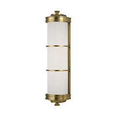 Bruckner Wall Sconce in Aged Brass, Small