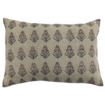 Padma Linen Floral Throw Pillow Cover, Ruby