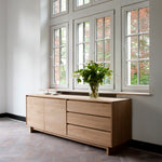 Wave Solid Wood Sideboard Storage Cabinet