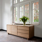 Wave Solid Wood Sideboard Storage Cabinet