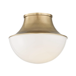 Lottie Flush Mount in Aged Brass, Small