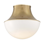 Lottie Flush Mount in Aged Brass, Large