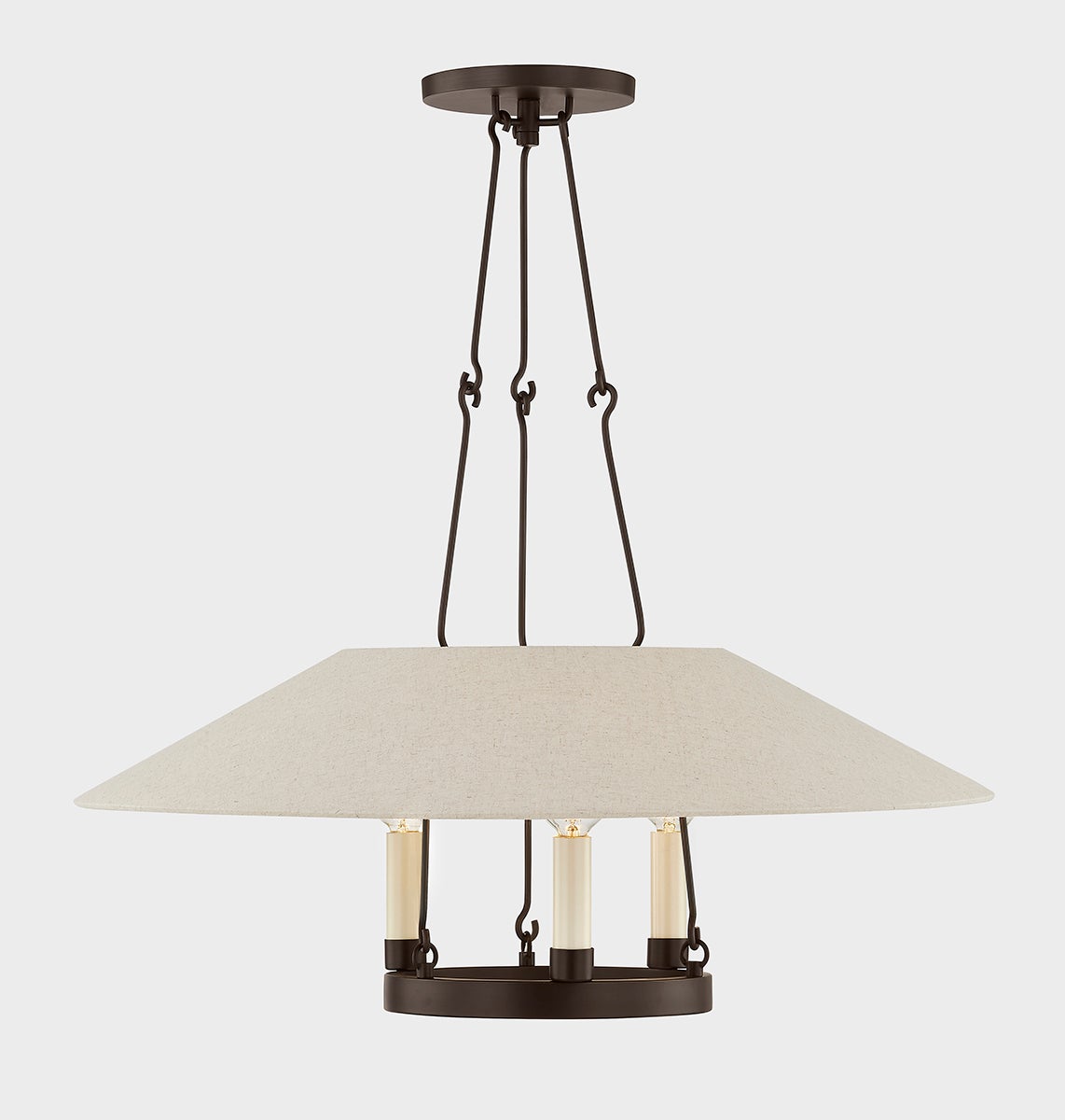 Des Peres Chandelier in Bronze