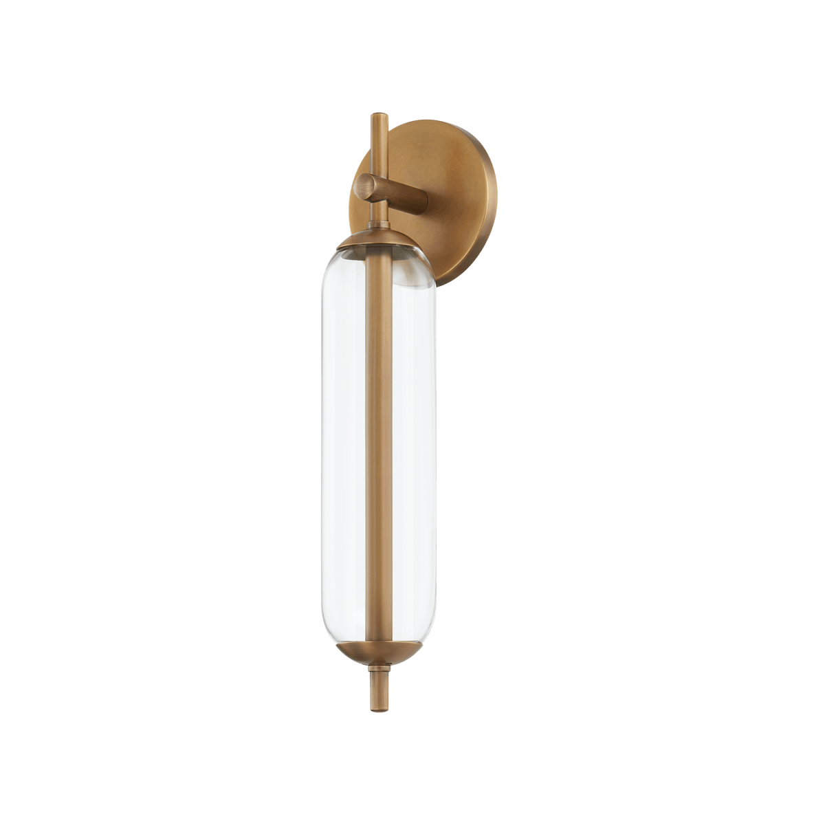 Ryan Exterior Wall Sconce in Patina Brass, Small