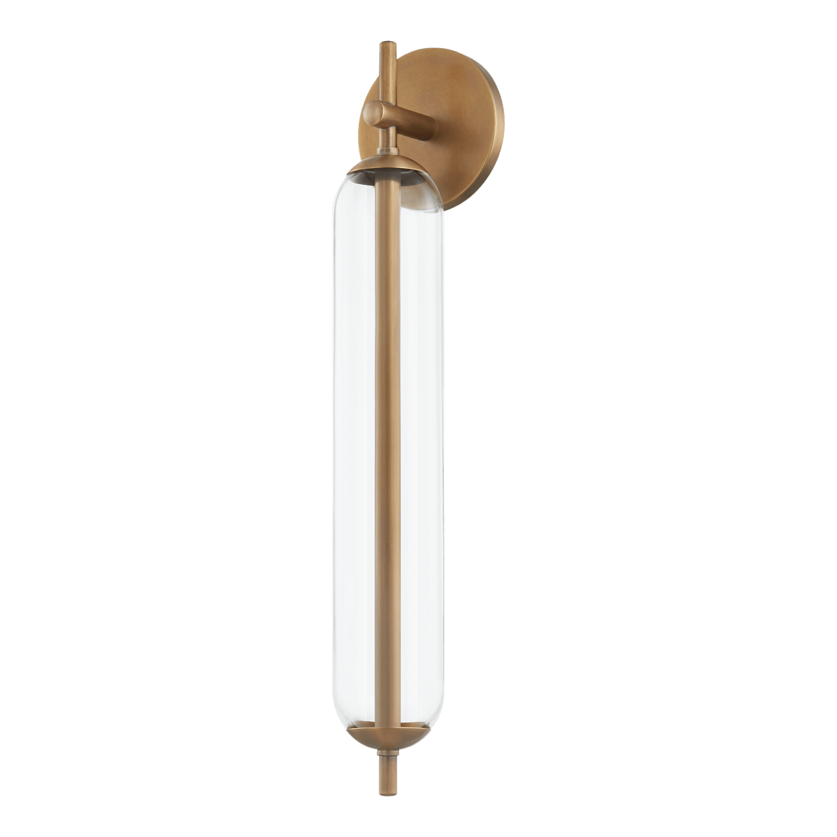 Ryan Exterior Wall Sconce in Patina Brass, Large