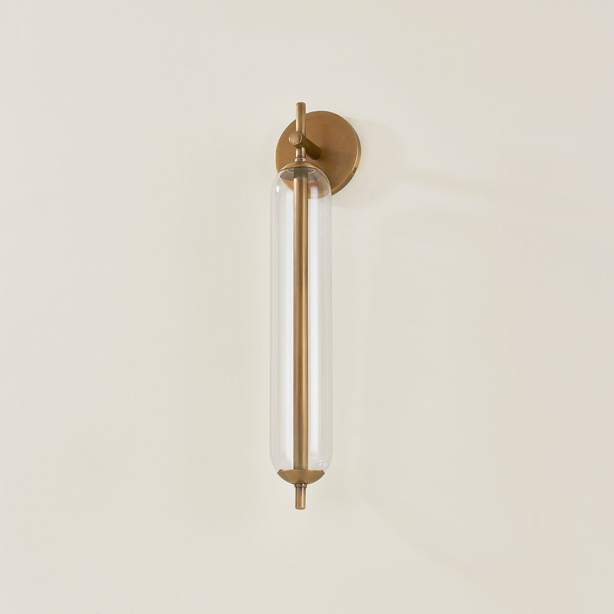 Ryan Exterior Wall Sconce in Patina Brass, Large