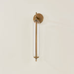 Ryan Exterior Wall Sconce in Patina Brass, Large