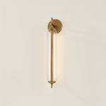 Ryan Exterior Wall Sconce in Patina Brass, Large