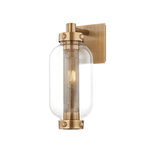 Tex Wall Sconce in Patina Brass, Small