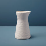 Rugueux Stoneware Carafe Pitcher in Pearl