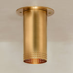 Berger Flush Mount Ceiling Light in Patina Brass