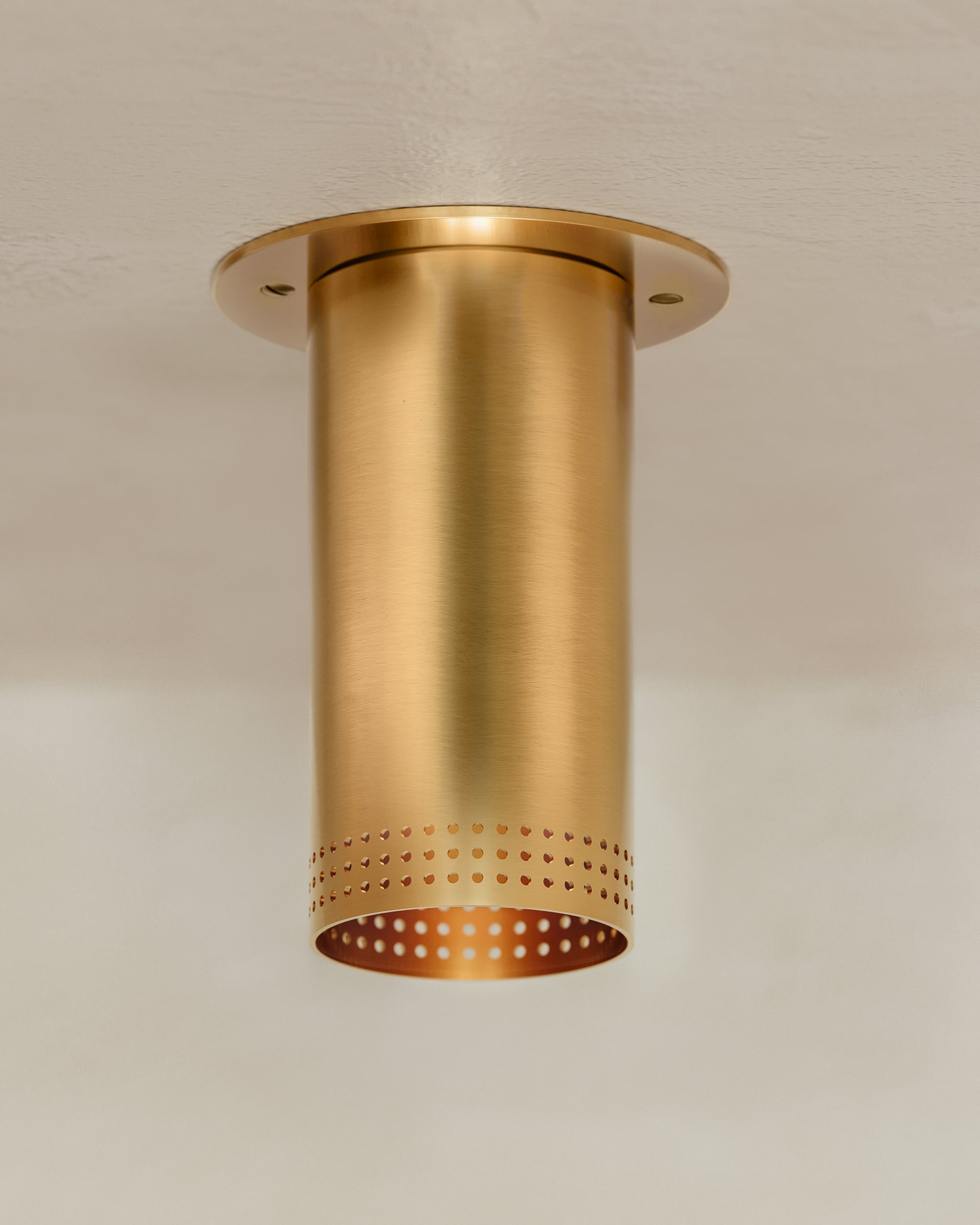 Berger Flush Mount Ceiling Light in Patina Brass