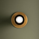 Berger Flush Mount Ceiling Light in Patina Brass