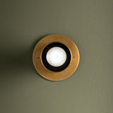 Berger Flush Mount Ceiling Light in Patina Brass