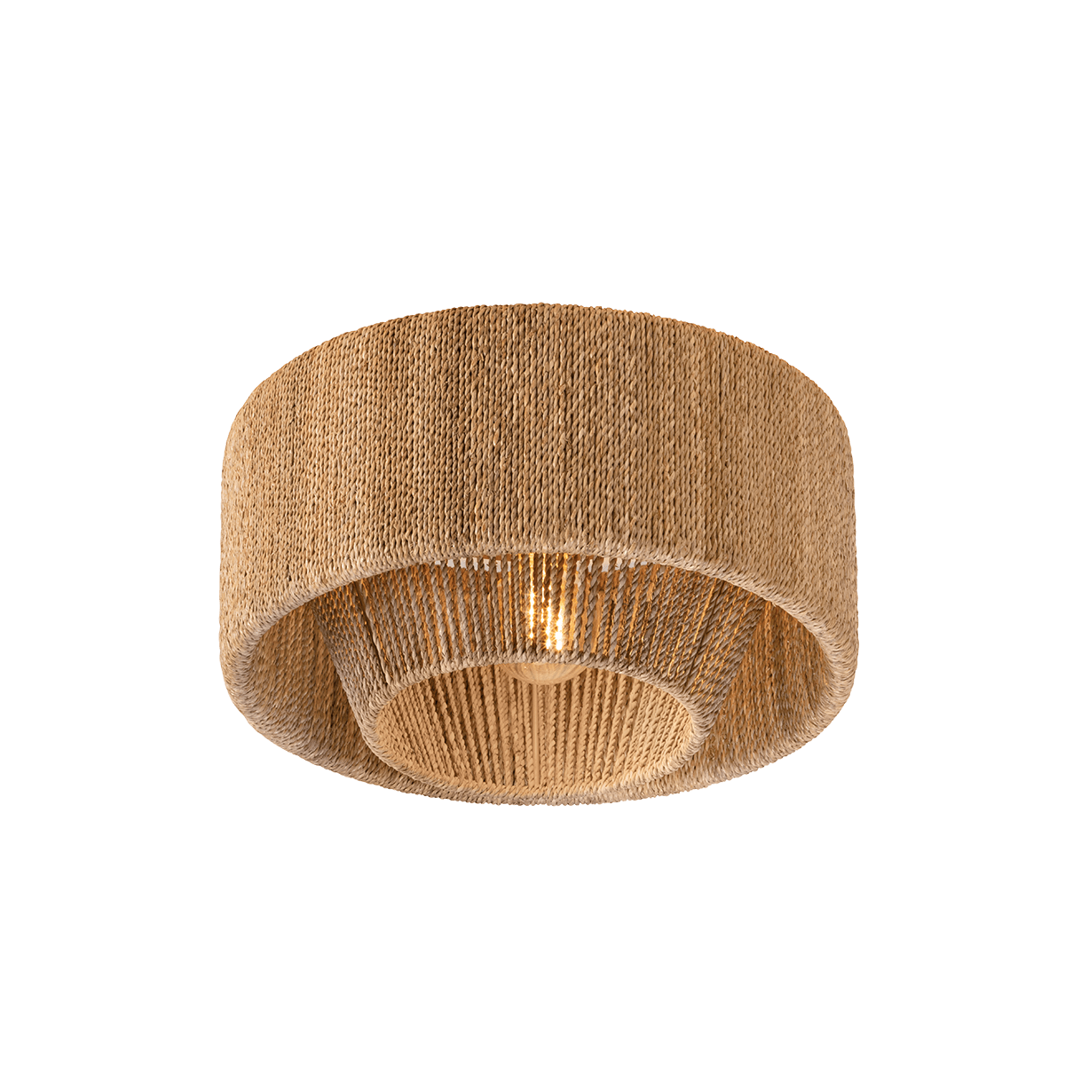 Cam Rattan Flush Mount Light