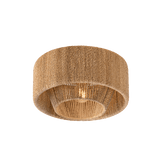 Cam Rattan Flush Mount Light