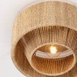 Cam Rattan Flush Mount Light