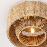 Cam Rattan Flush Mount Light