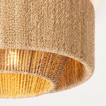 Cam Rattan Flush Mount Light