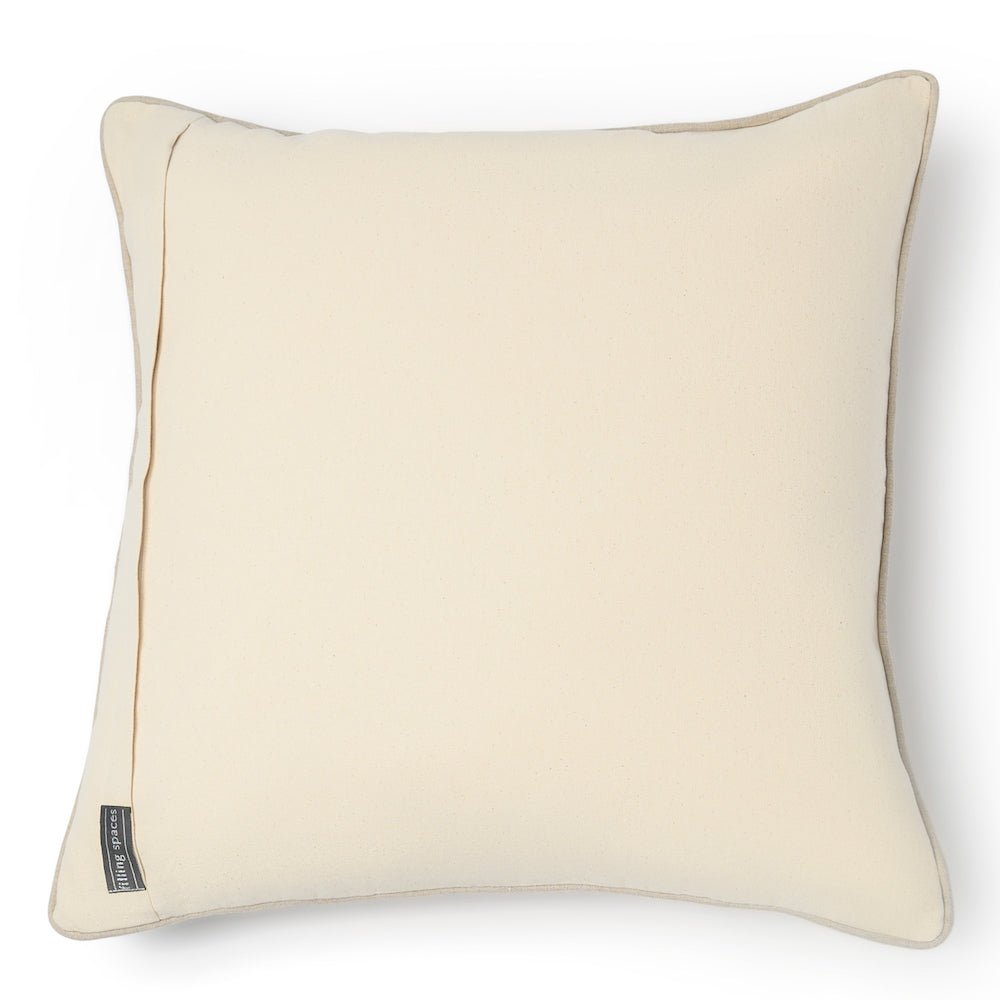 Gina Linen Block Print Throw Pillow Cover, Sand