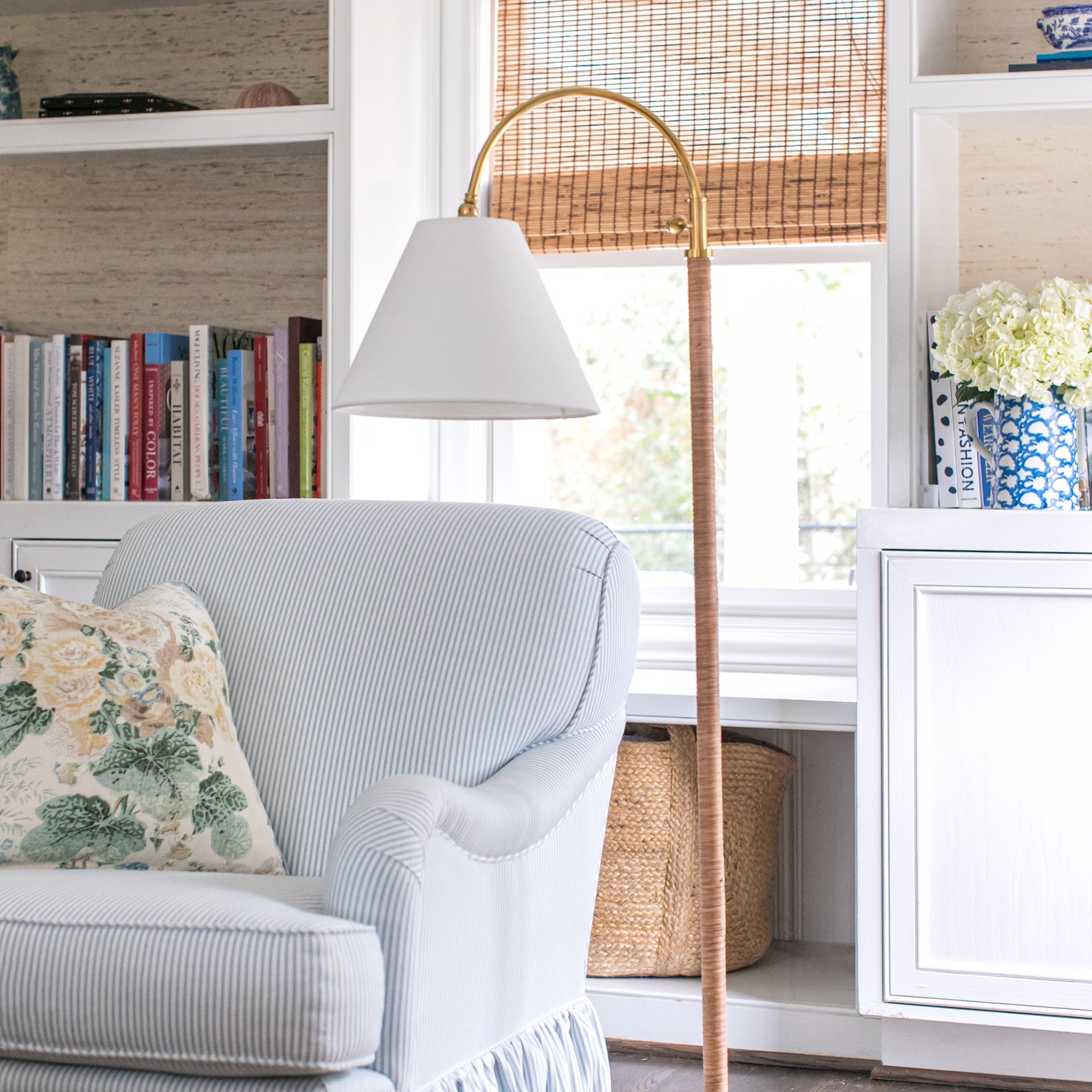 Movement Floor Lamp in Aged Brass