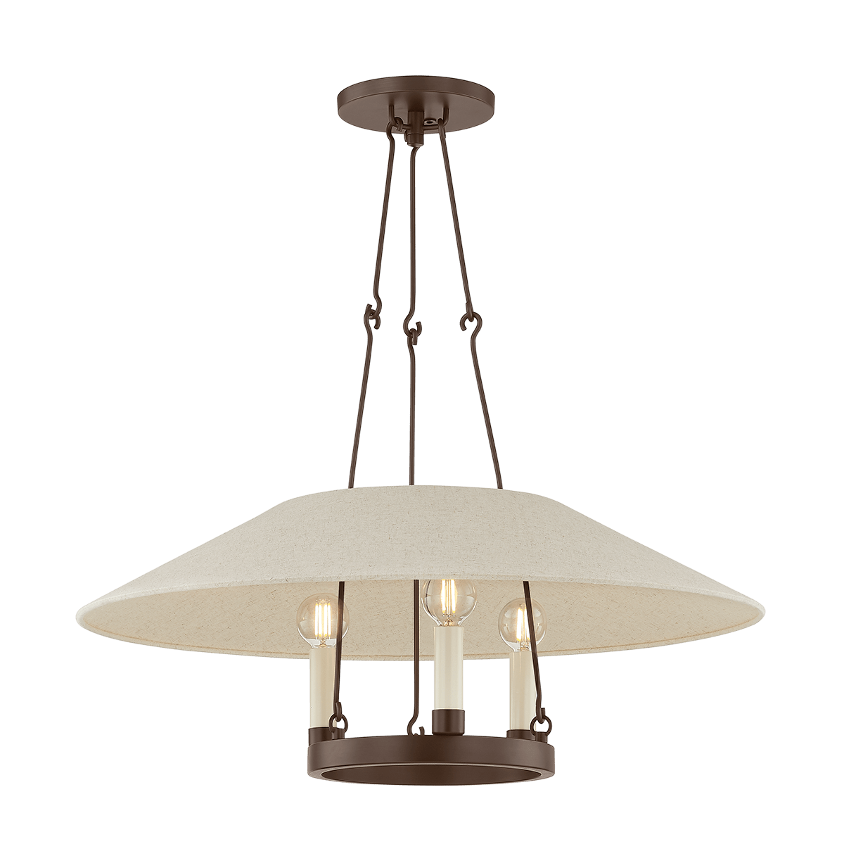 Des Peres Chandelier in Bronze