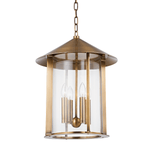 Turner Pendant Light in Patina Brass, Medium