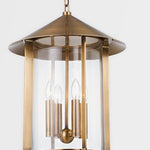 Turner Pendant Light in Patina Brass, Medium