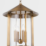 Turner Pendant Light in Patina Brass, Medium