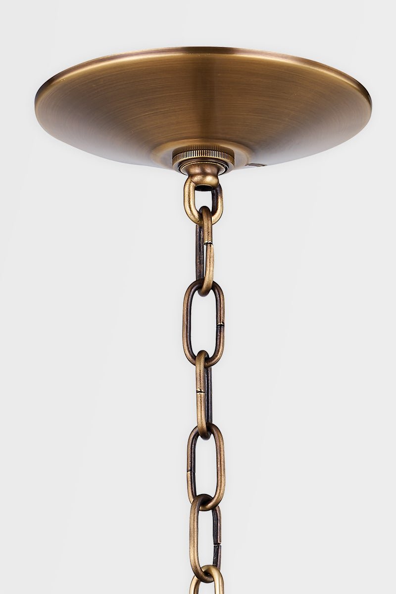 Turner Pendant Light in Patina Brass, Medium