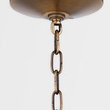 Turner Pendant Light in Patina Brass, Medium