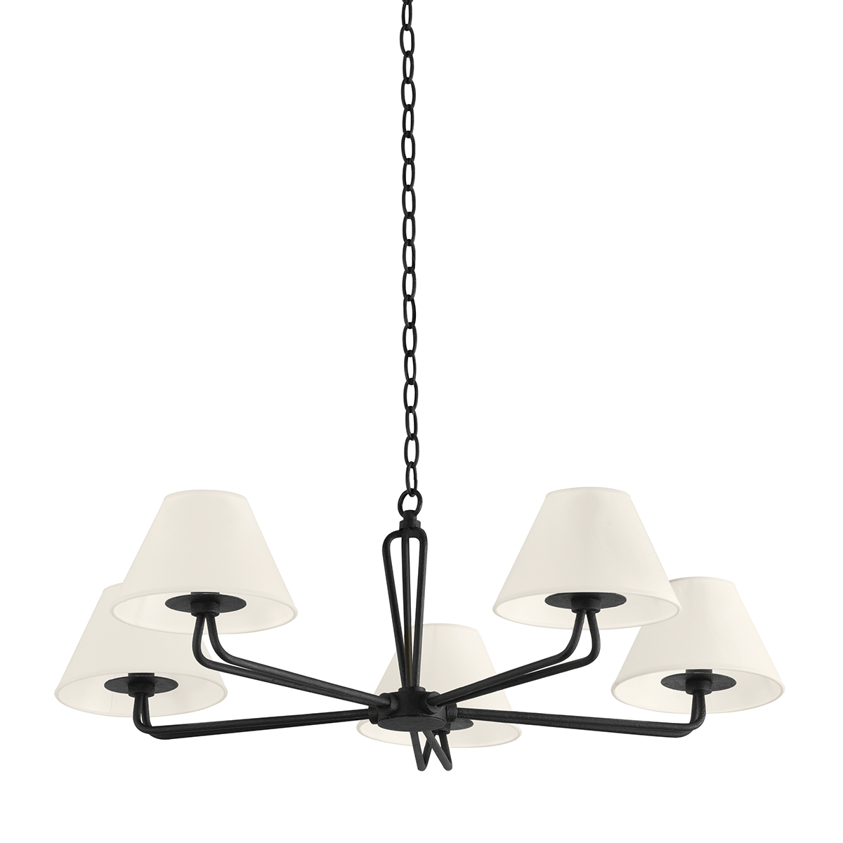 Brooke Chandelier in Black Iron, Small