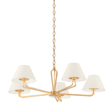 Brooke Chandelier in Vintage Gold Leaf, Small