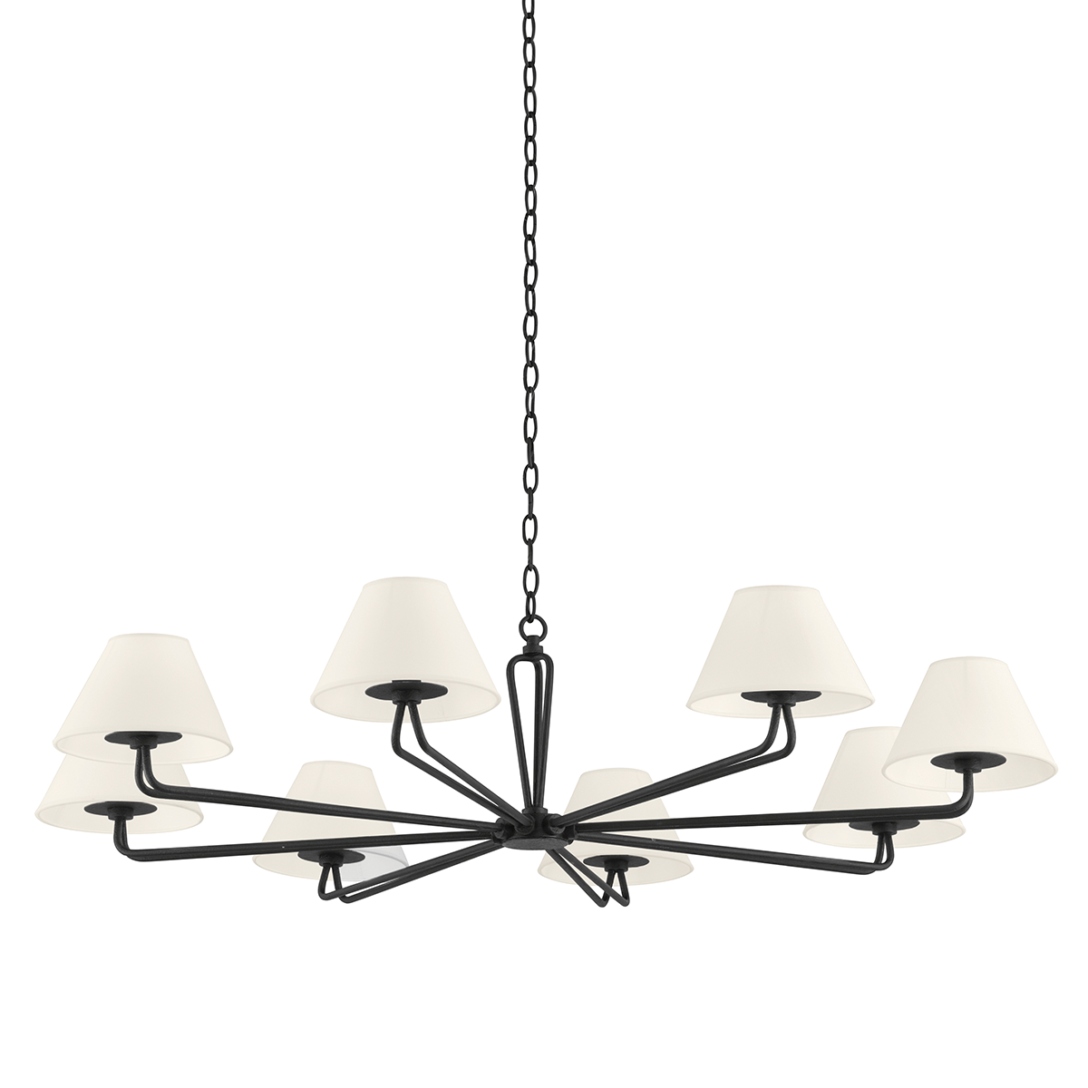 Brooke Chandelier in Black Iron, Large