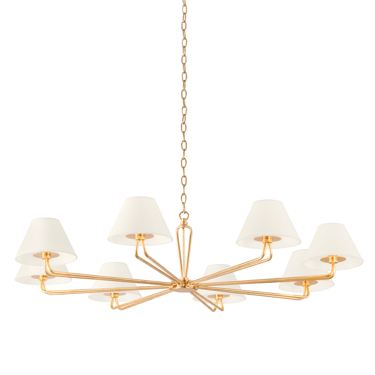 Brooke Chandelier in Vintage Gold Leaf, Large