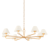 Brooke Chandelier in Vintage Gold Leaf, Large