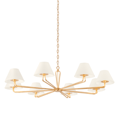 Brooke Chandelier in Vintage Gold Leaf, Large