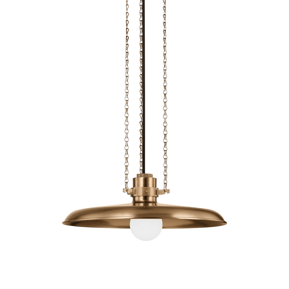 Louis Pendant Light in Patina Brass, Small