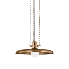 Louis Pendant Light in Patina Brass, Small