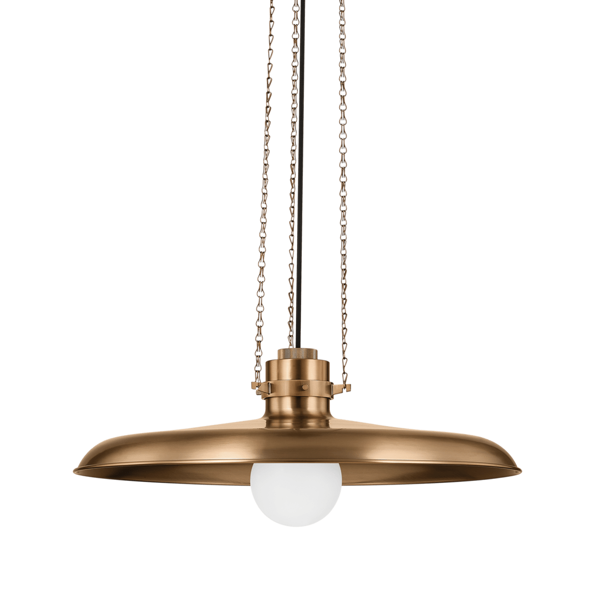 Louis Pendant Light in Patina Brass, Large