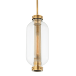 Tex Pendant Light in Patina Brass