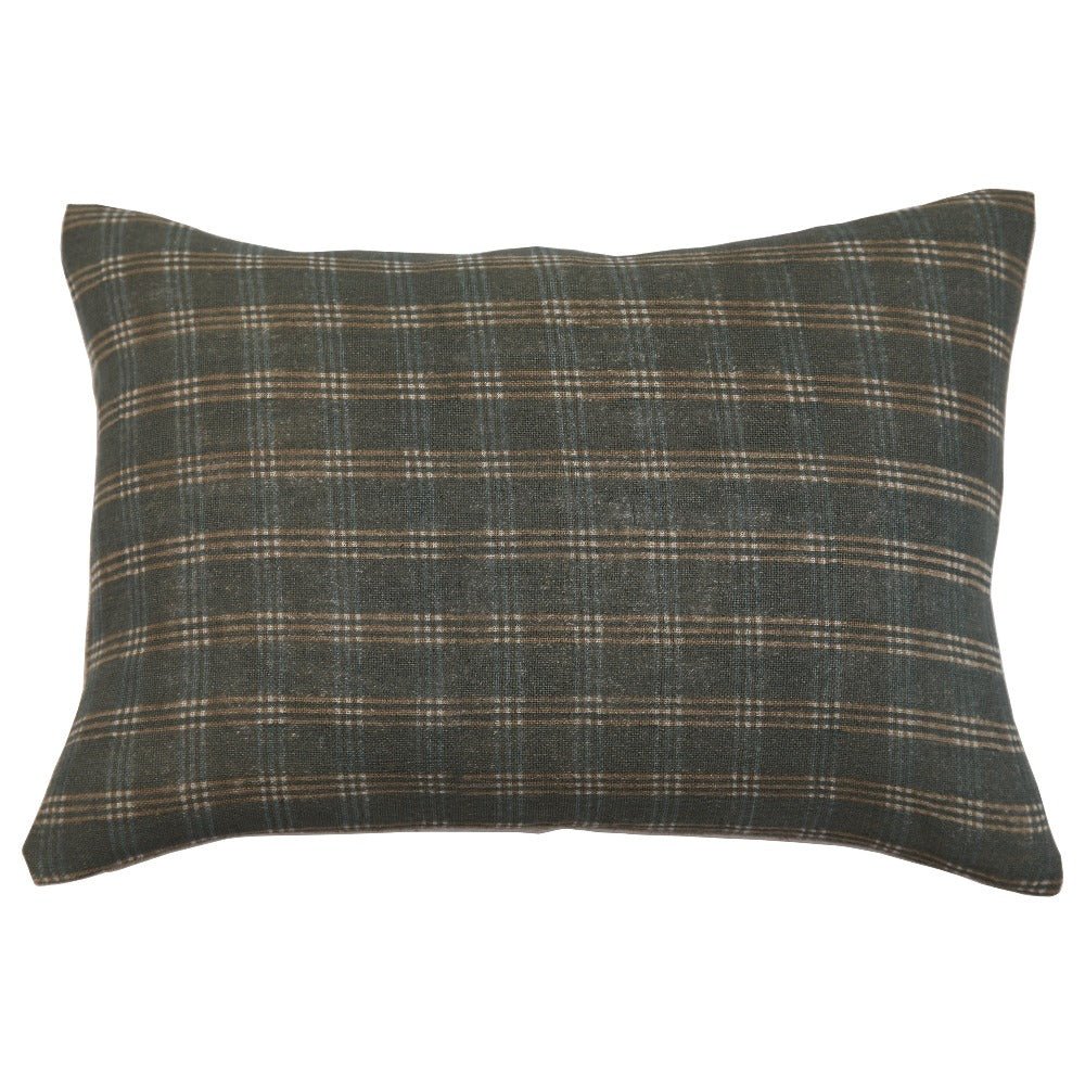 Gina Linen Block Print Throw Pillow Cover, Sand