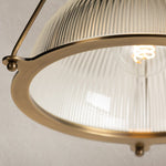 Oakville Semi Flush Ceiling Light in Patina Brass, Large