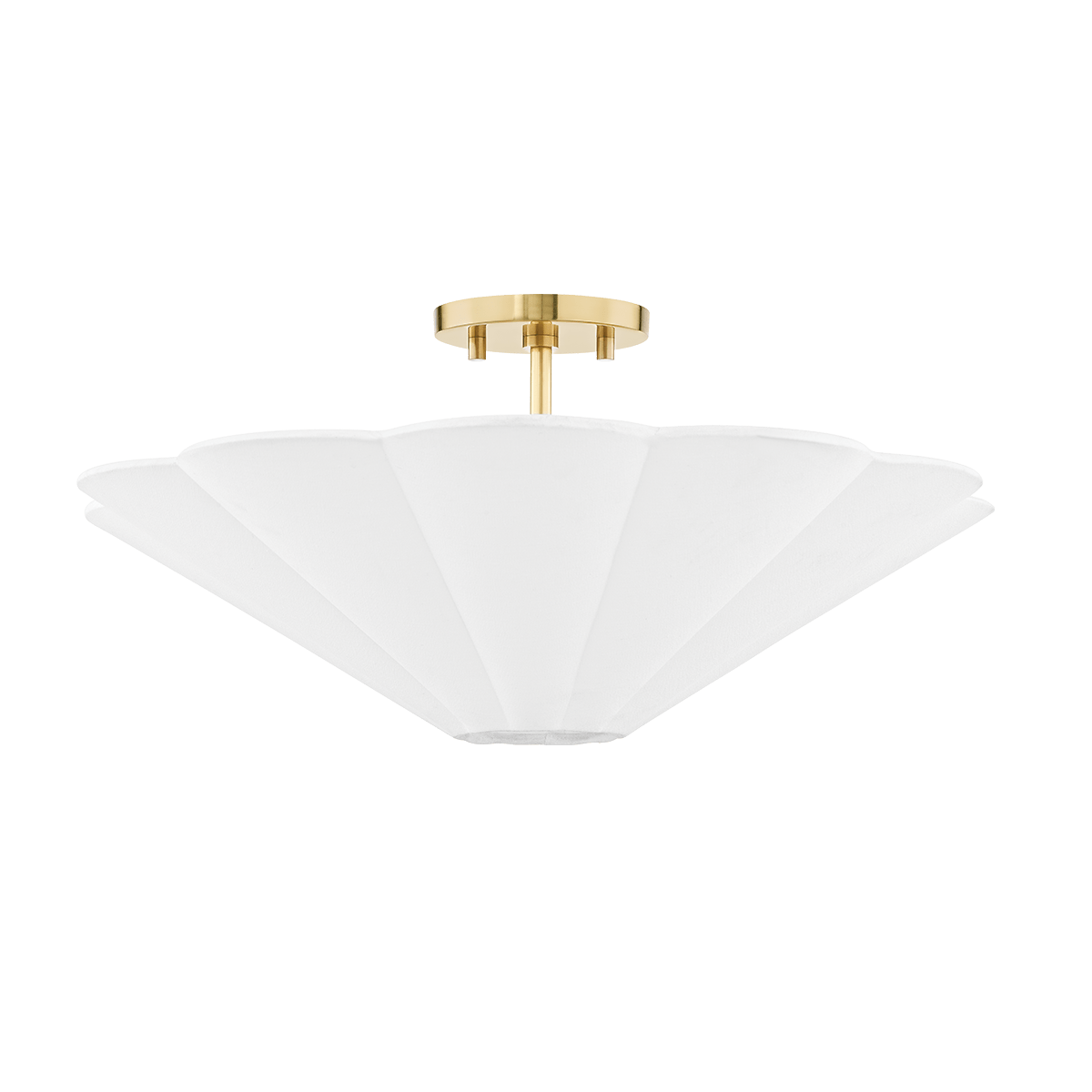 Jane Scalloped Semi Flush Light