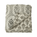 Fleur Linen & Cotton Block Print Quilted Coverlet