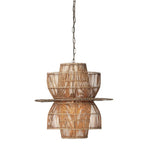 Obsidian Rattan Pendant Light